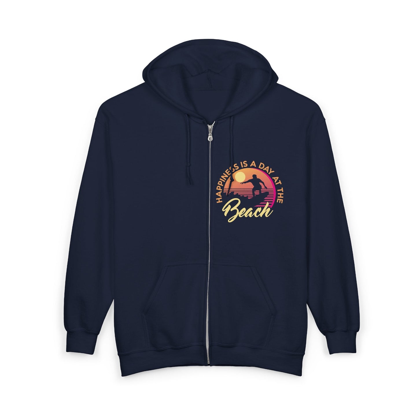 Beach Vibes Full Zip Hoodie, Unisex Printify
