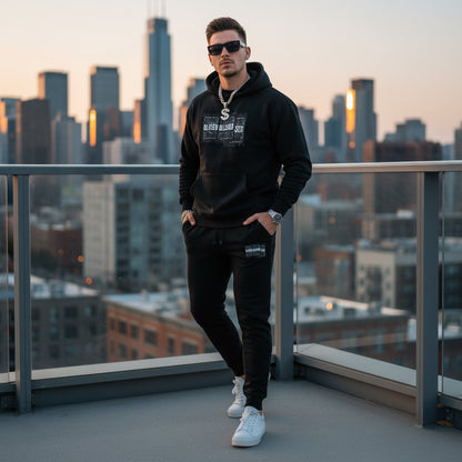 Blessed Embroidered Sweatpants — Fleece Joggers with 'blessed' Script