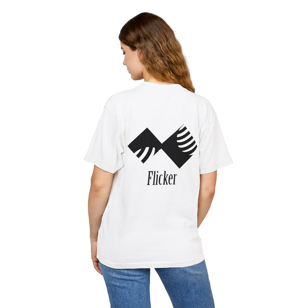 Unisex Urban Heavy Tee - Modern Graphic Design "Flicker" for Streetwear Enthusiasts