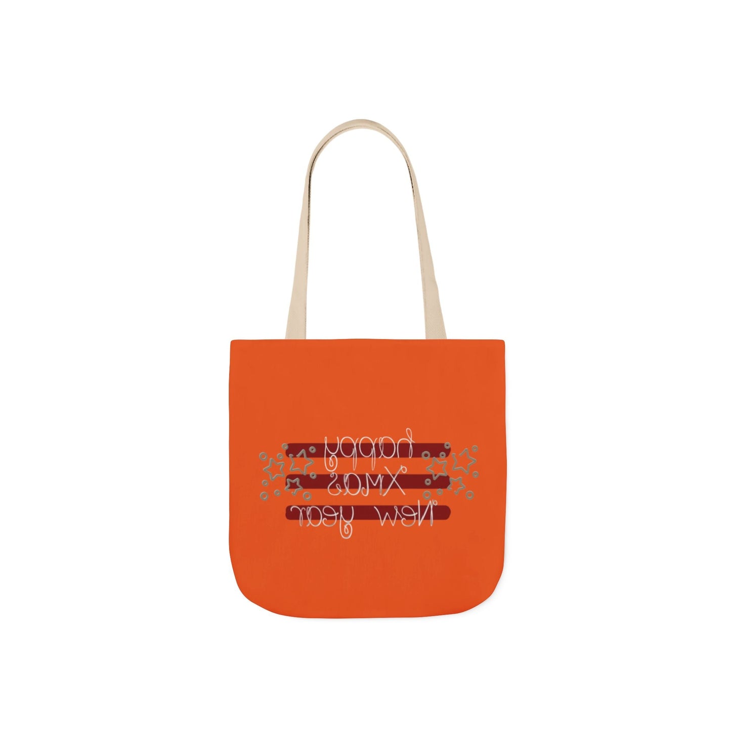 Cheerful Canvas Tote Bag, Happy New Year Gift, Eco-Friendly Bag, Reusable Shopping Tote, Trendy Gift for Her, Seasonal Tote Printify