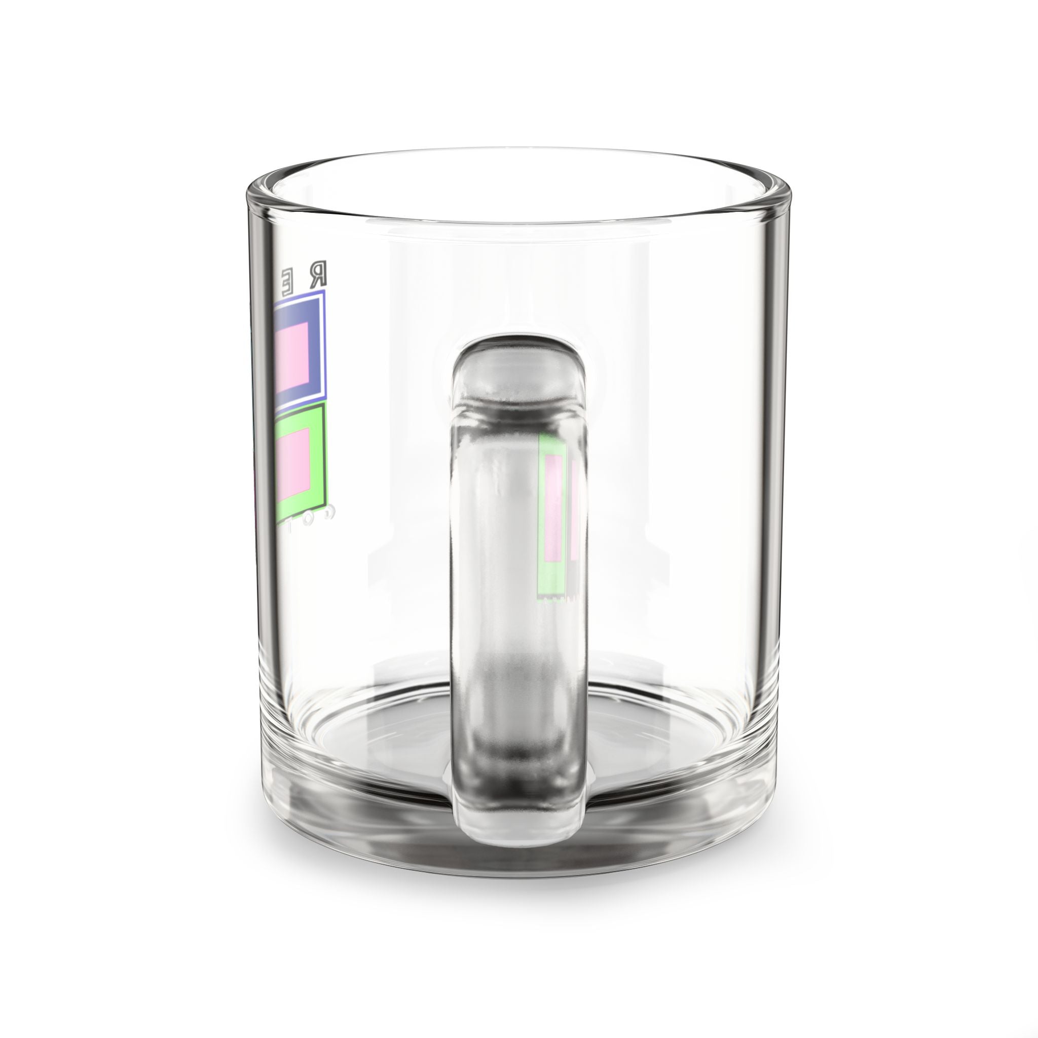 Colorful Relaxation Glass Mug, 10oz, Modern Drinkware, Unique Gift for Coffee/Tea Lovers, Funky Home Decor, Birthday, Housewarming