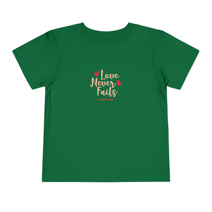 Love Never Fails Toddler Tee