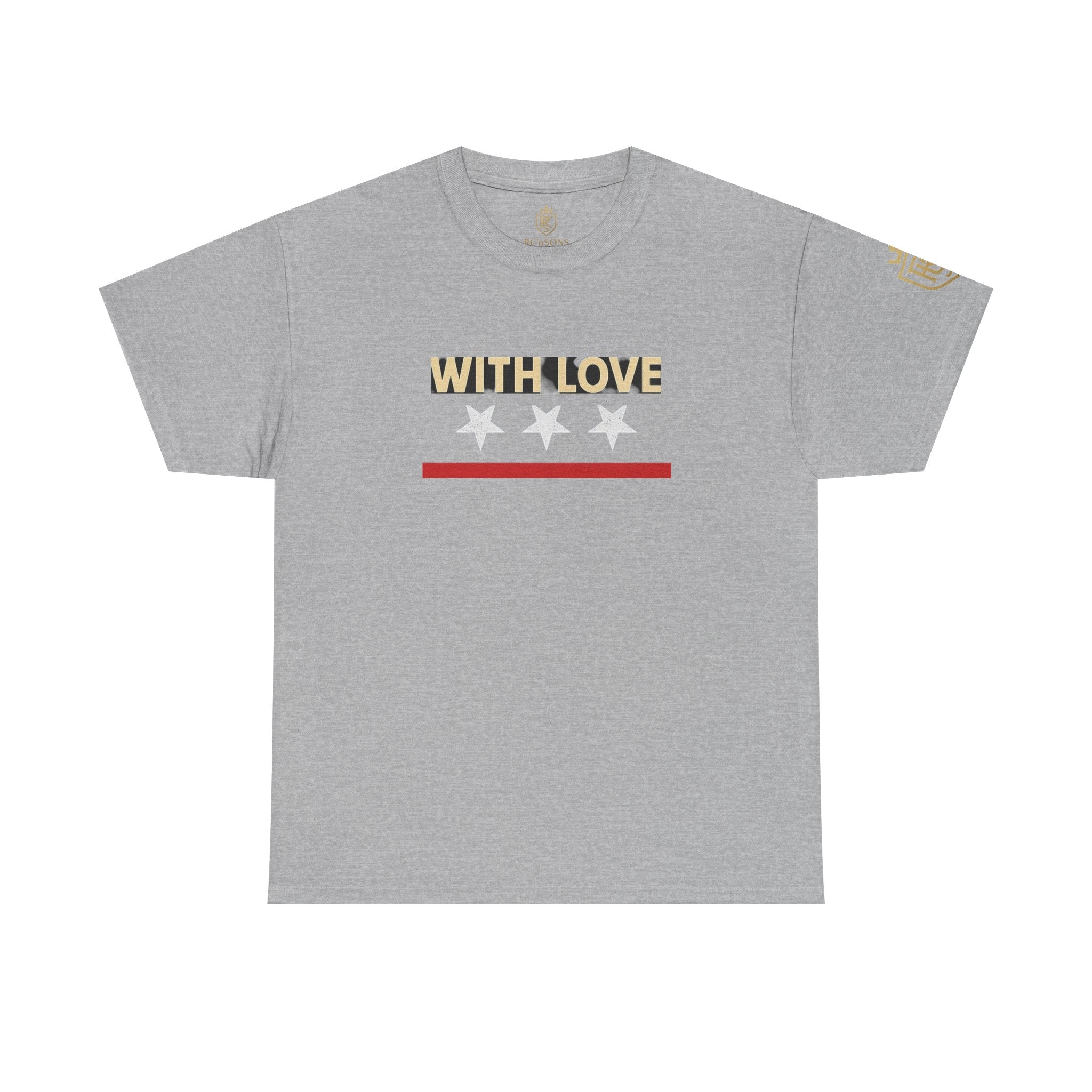 Stylish Unisex Heavy Cotton Tee - 'With Love' Statement Shirt, Casual Wear, Gift for Her, Gift for Him, Everyday Comfort Printify