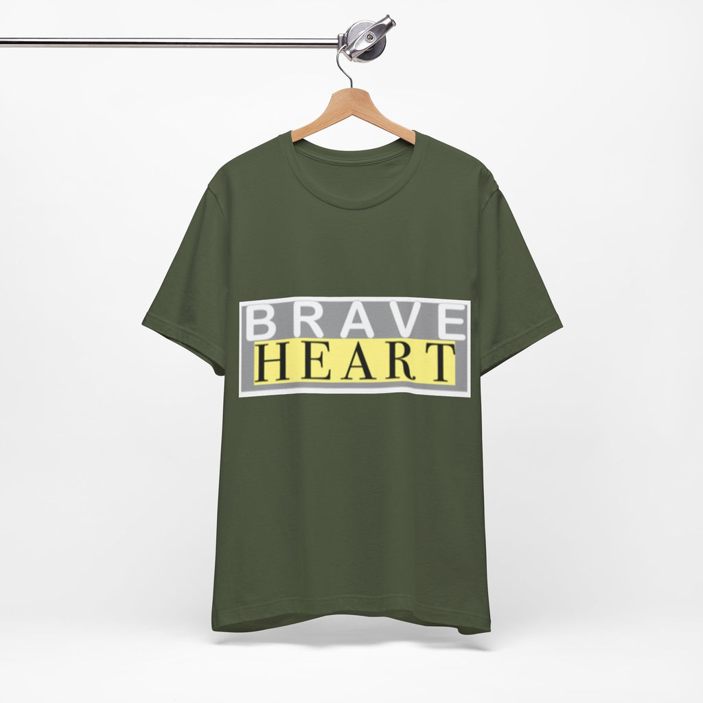 Brave Heart Unisex Tee, Inspirational T-Shirt, Gift for Champions, Casual Wear, Motivational Apparel
