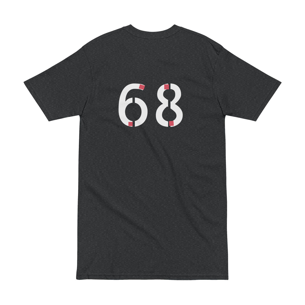 Tee - Trendy Men's Heavyweight Tee with Bold 68 Design