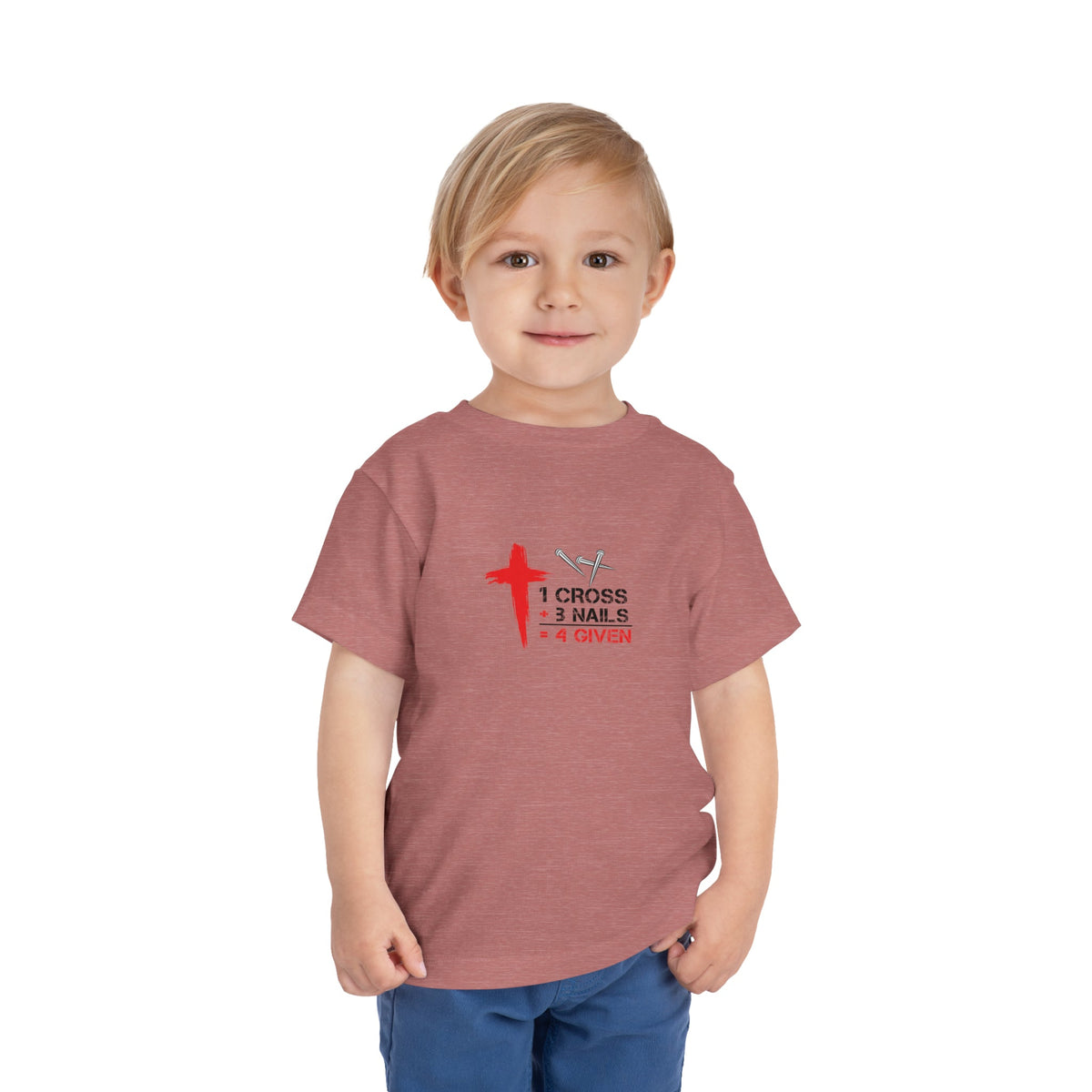 1Cross 3Nails 4Given Toddler Tee Printify