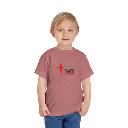1Cross 3Nails 4Given Toddler Tee Printify