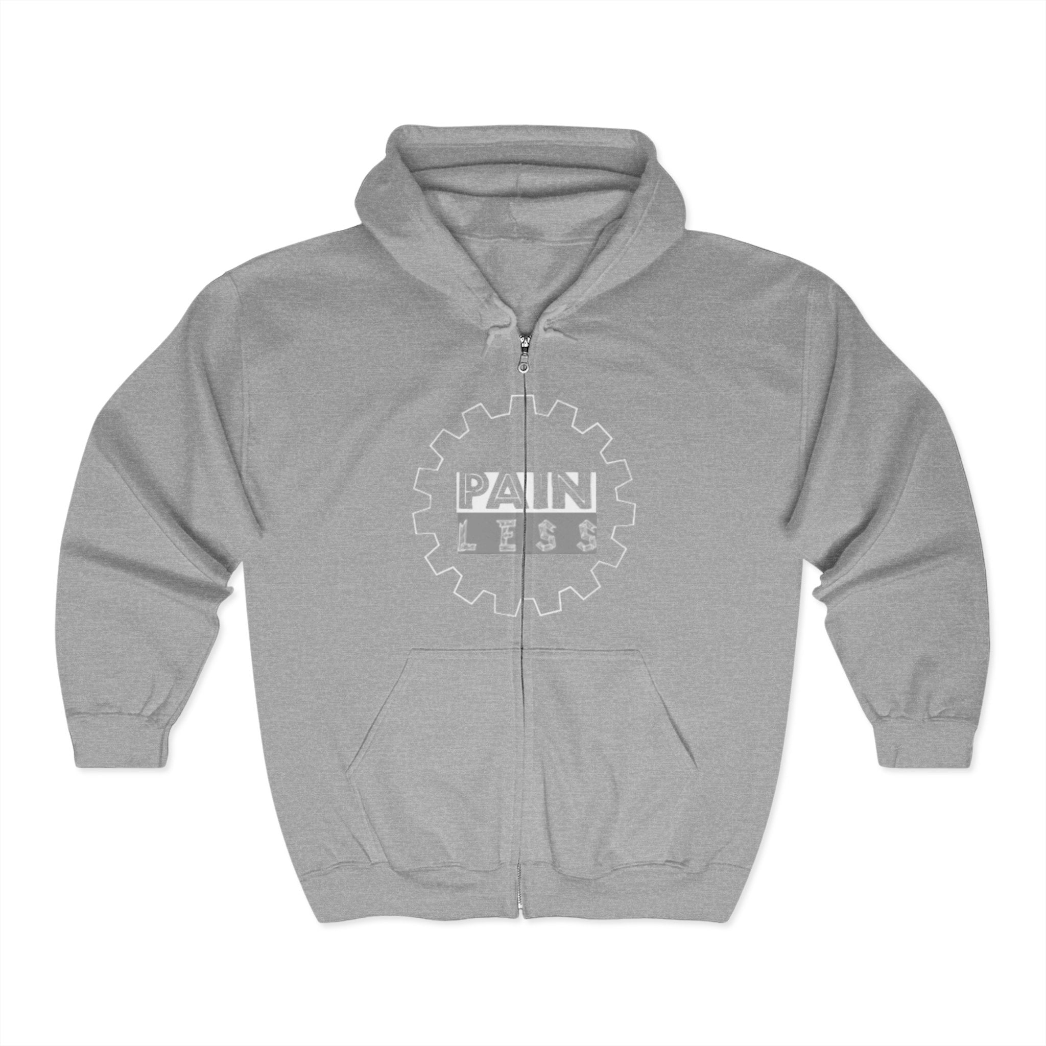 Pain Less Unisex Zip Hoodie – Motivational Gear for Comfort and Resilience