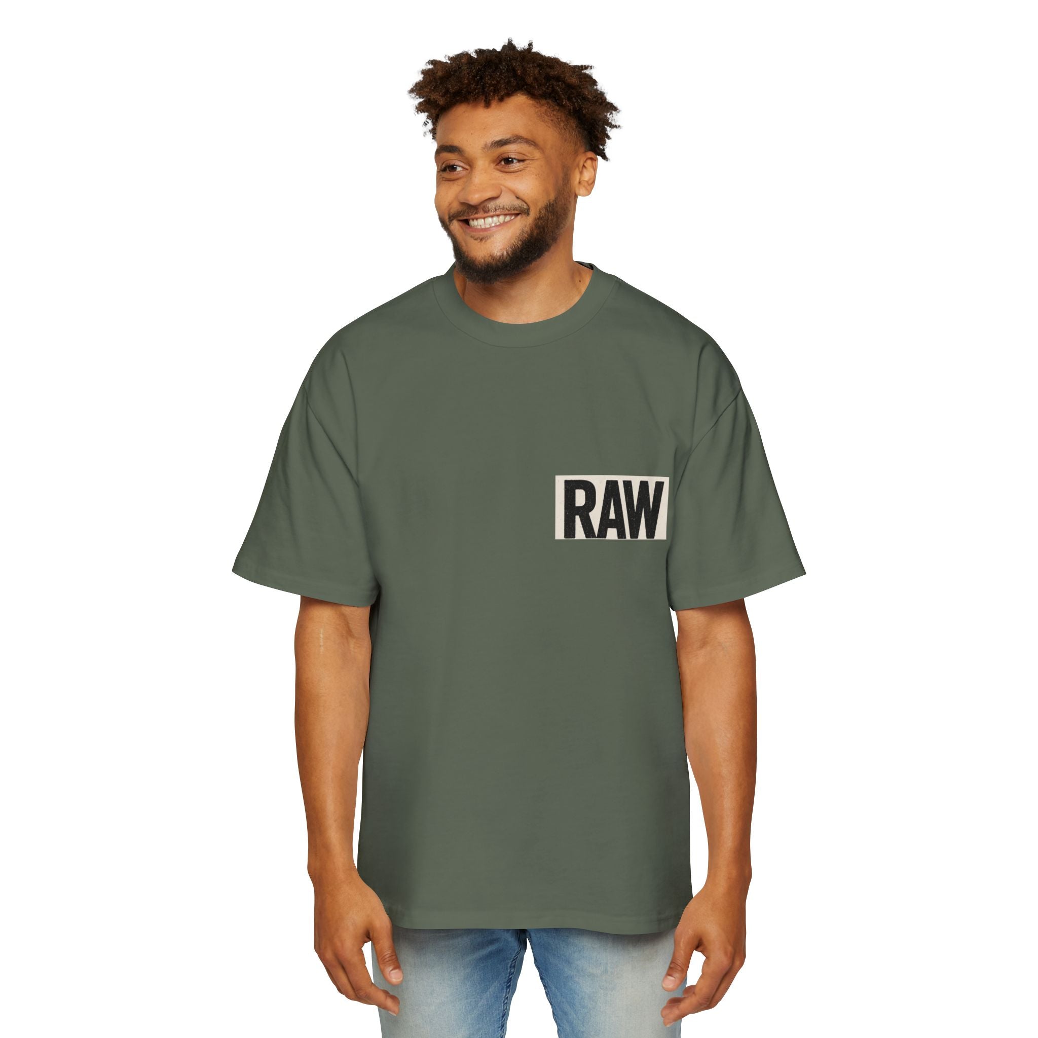 Men's Heavy Oversized Tee - Casual Streetwear, Summer Essential, Graphic T-Shirt, Gift for Him, Trending Fashion Printify