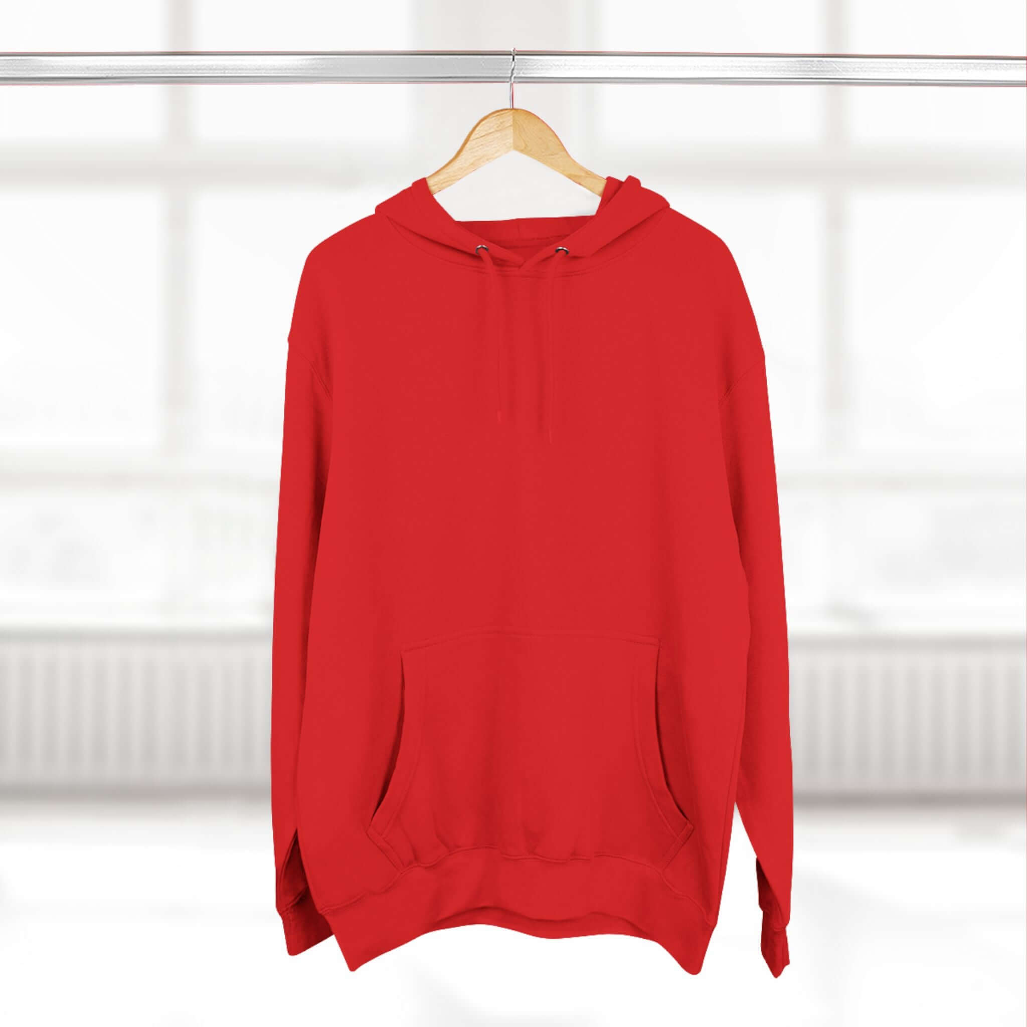 Fleece Hoodie with Quadrat Embroidery