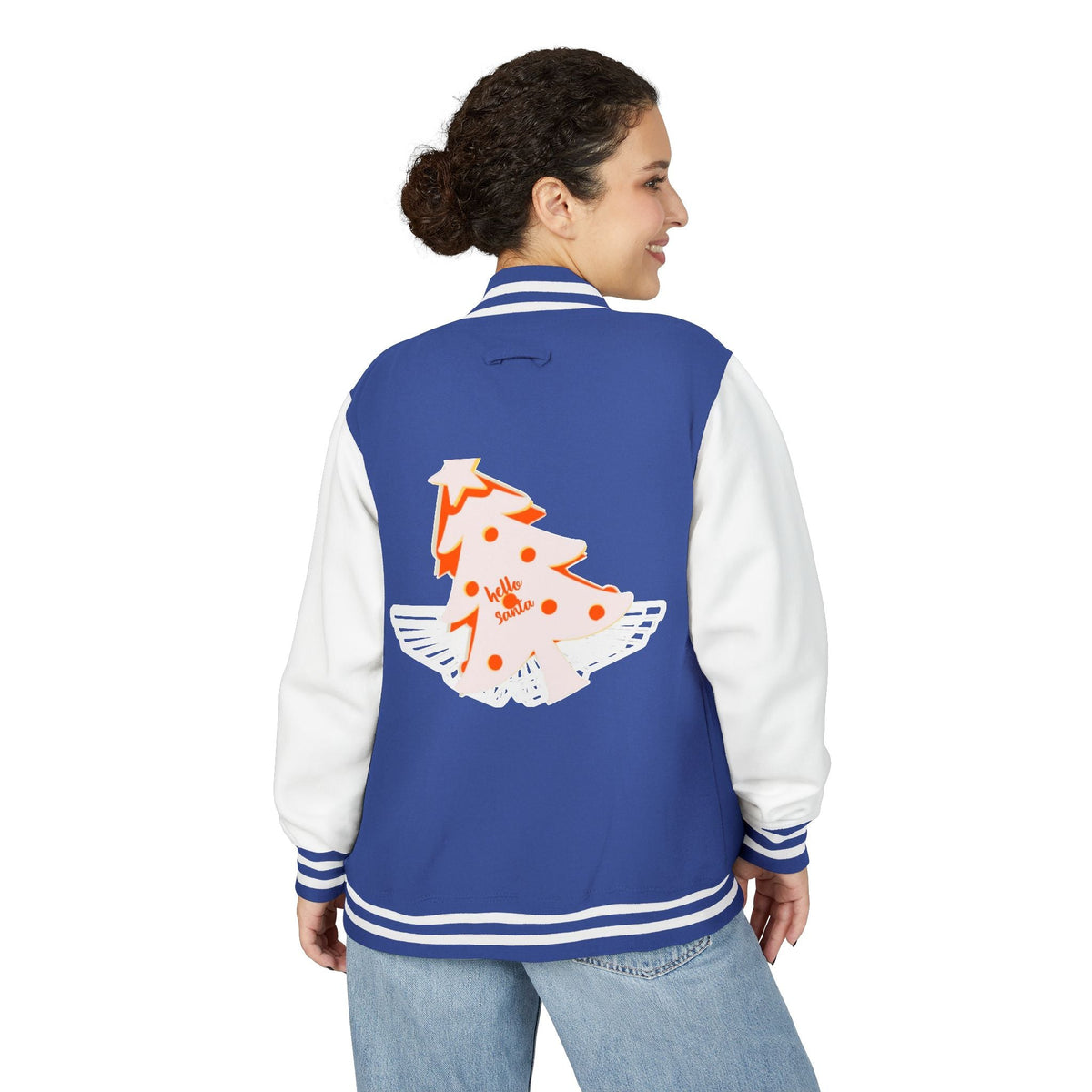 Letterman Jacket - 'hello santa' Design Printify