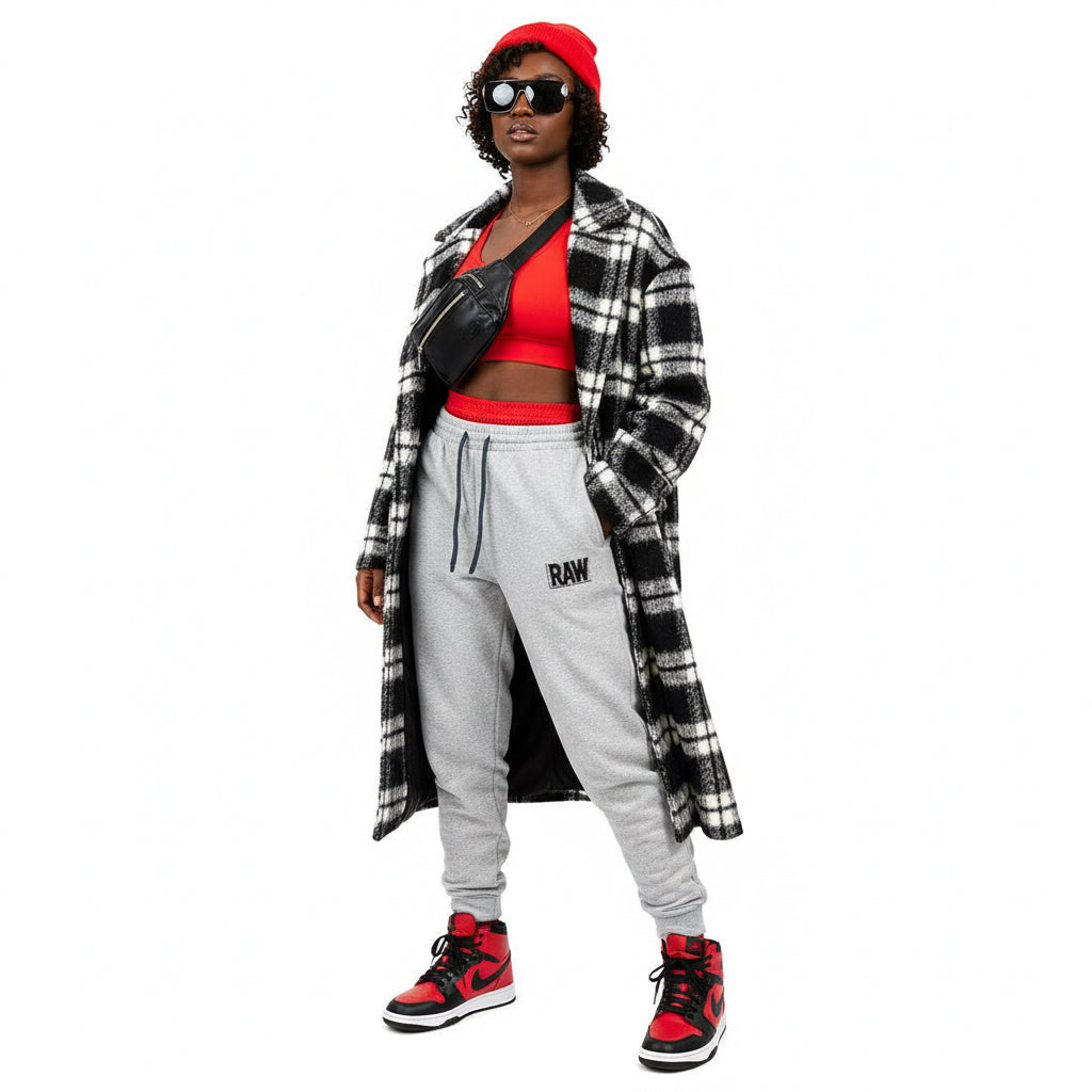 Embroidered Comfort Joggers for Relaxation, Perfect for Lounging, Casual Outings, Gym, Gift for Her, Holiday Essentials Printify