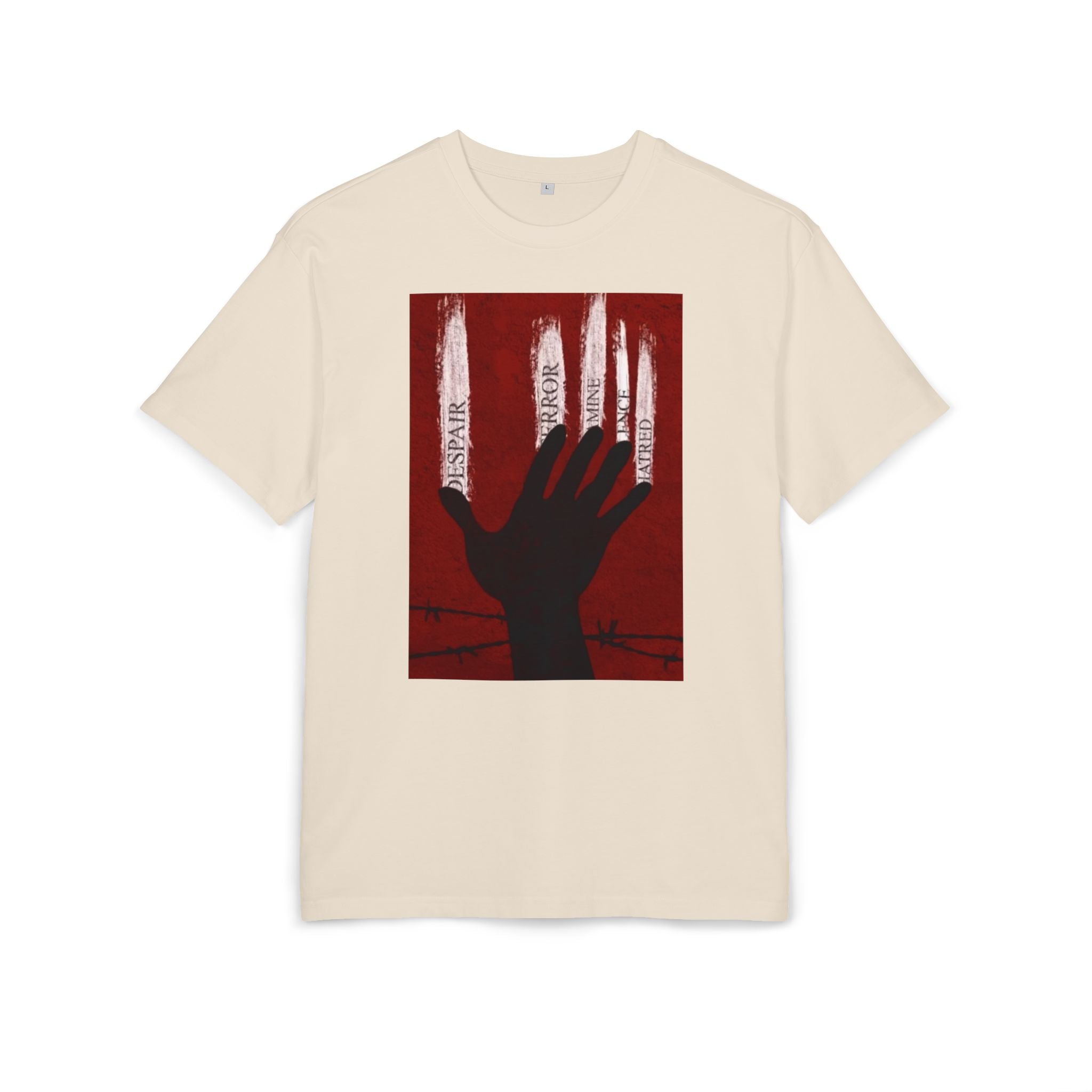 Bold Artistic Oversized Tee, Grunge Style Graphic Shirt, Unisex Urban Fashion, Statement Tee for Streetwear, Gift for Art Lovers Printify