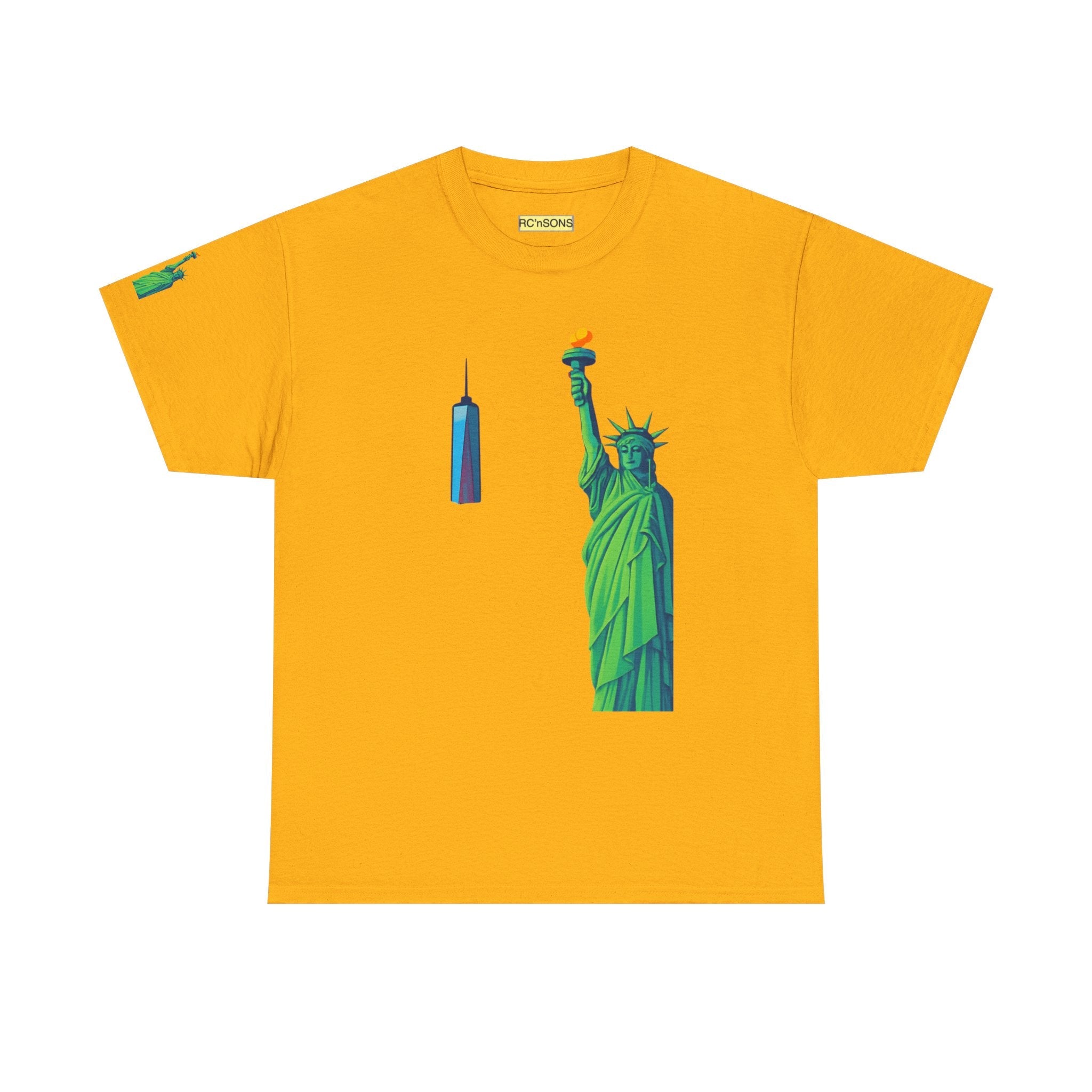 Statue of Liberty Tee, Unisex Heavy Cotton Tee, Graphic T-Shirt, Vintage Style Shirt, Gift for Freedom Lovers, New York Pride Printify