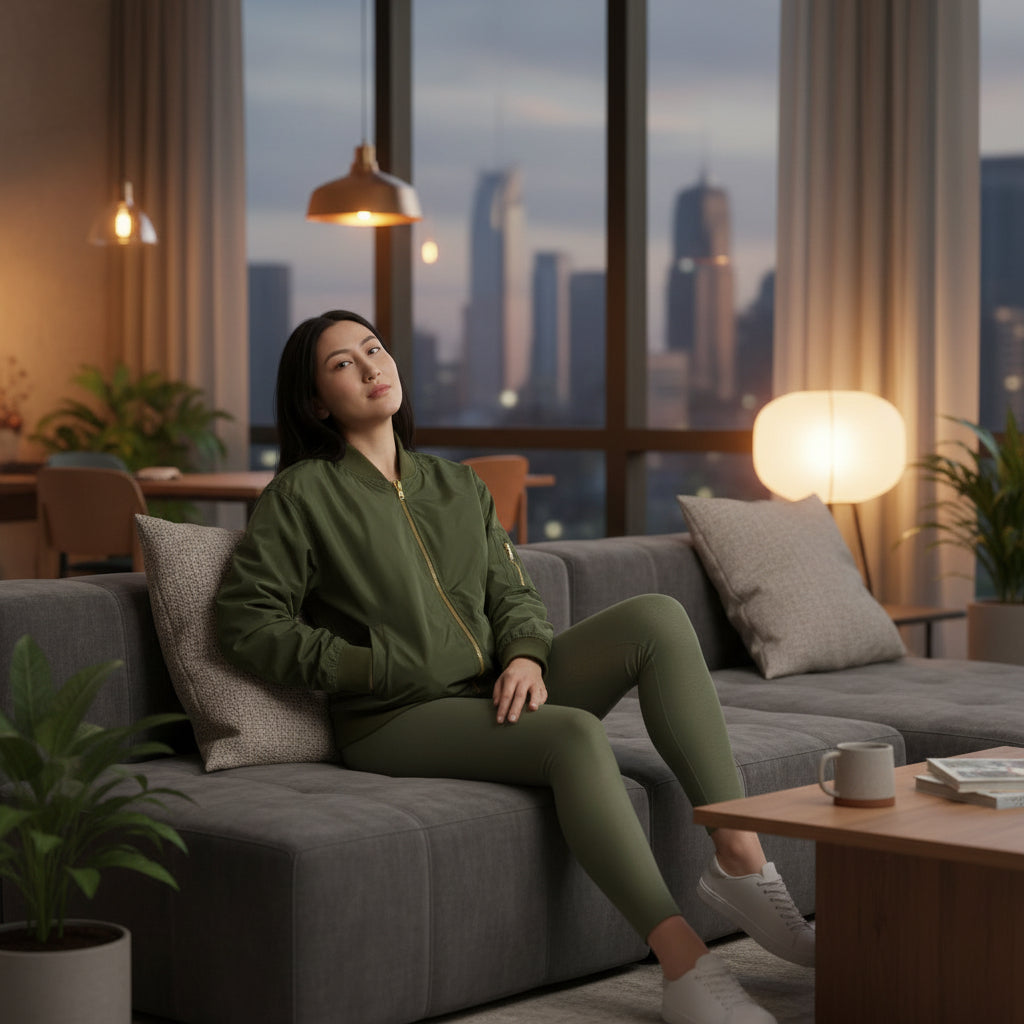 Sustainable Embroidered Bomber Jacket | Eco-Friendly Fashion, Streetwear Style, Gift for Her, Casual Wear, Fall Essentials Printify