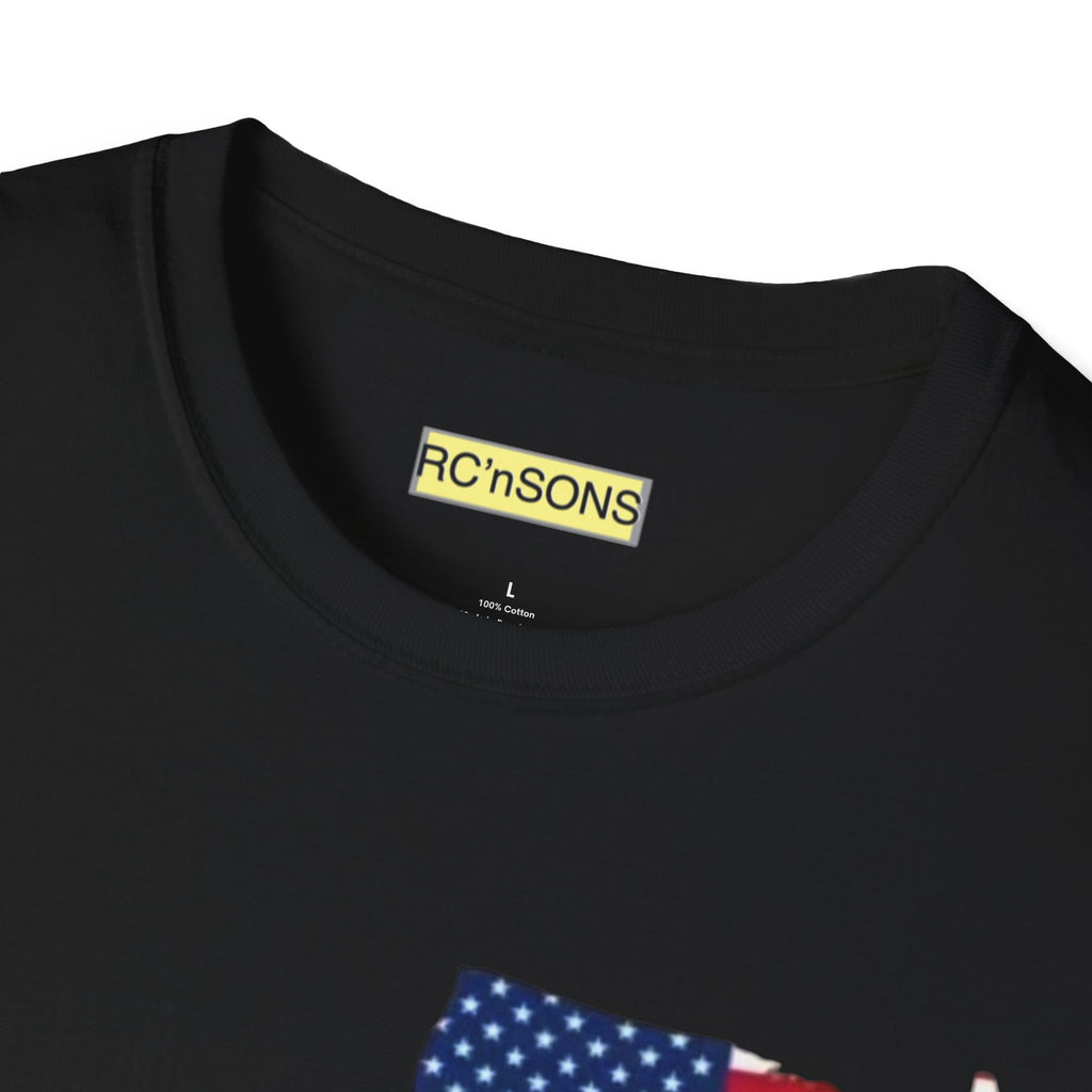American Flag Tee - Unisex Softstyle T-Shirt for Patriotic Celebrations, 4th of July, Veterans Day, Casualwear, Gift Idea