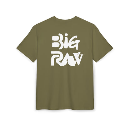 Oversize Tee Big Raw Print Unisex Heavy T-Shirt Printify
