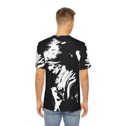 Men's Tee Black White Splash Printify