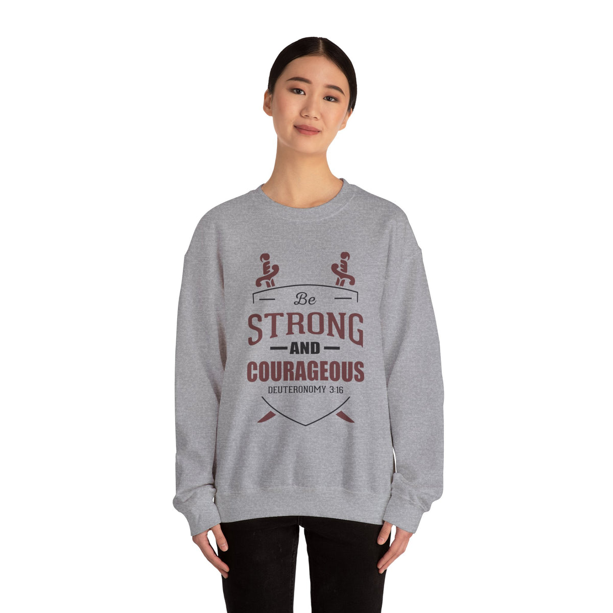 Soyez fort et courageux Sweat-shirt unisexe 