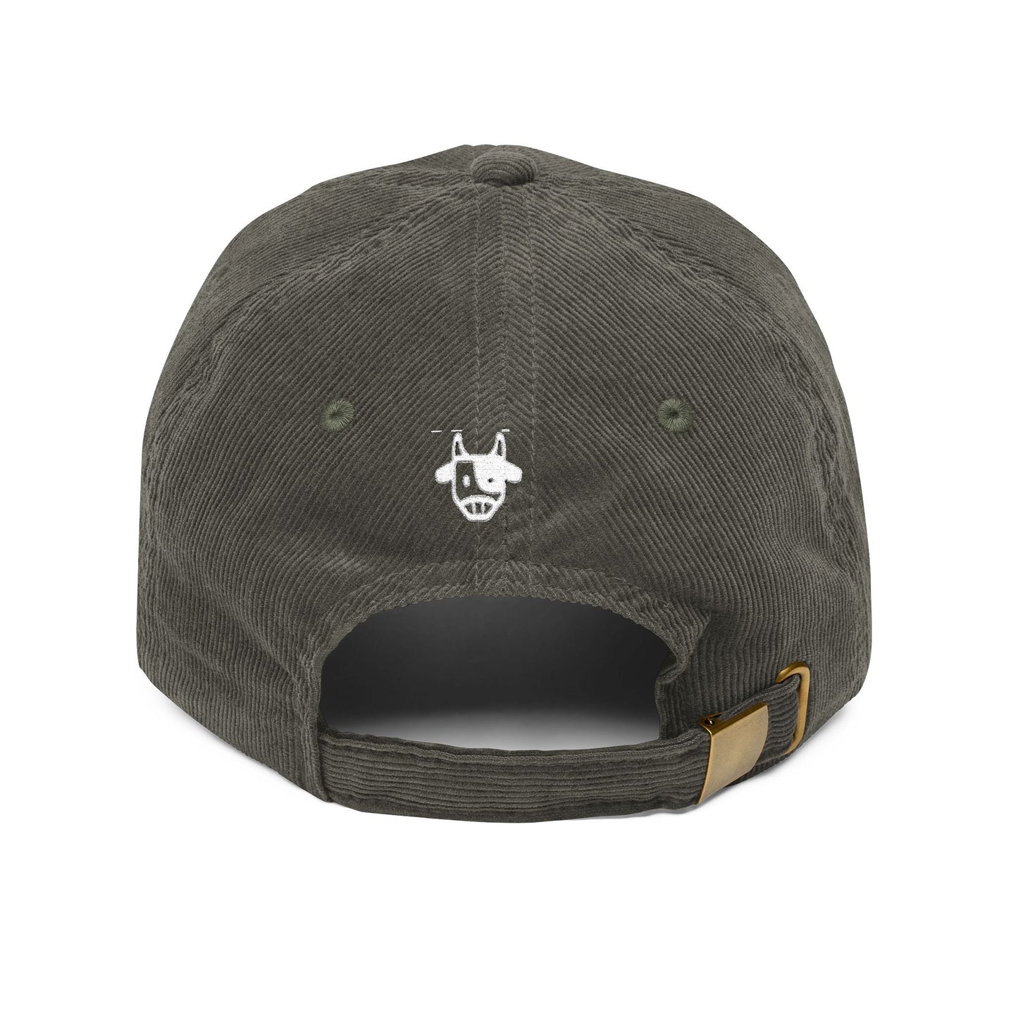 Corduroy Cap with Embroidered Design, Trendy Accessories for Fashion Lovers, Unique Gift for Holidays, Casual Daily Wear Printify