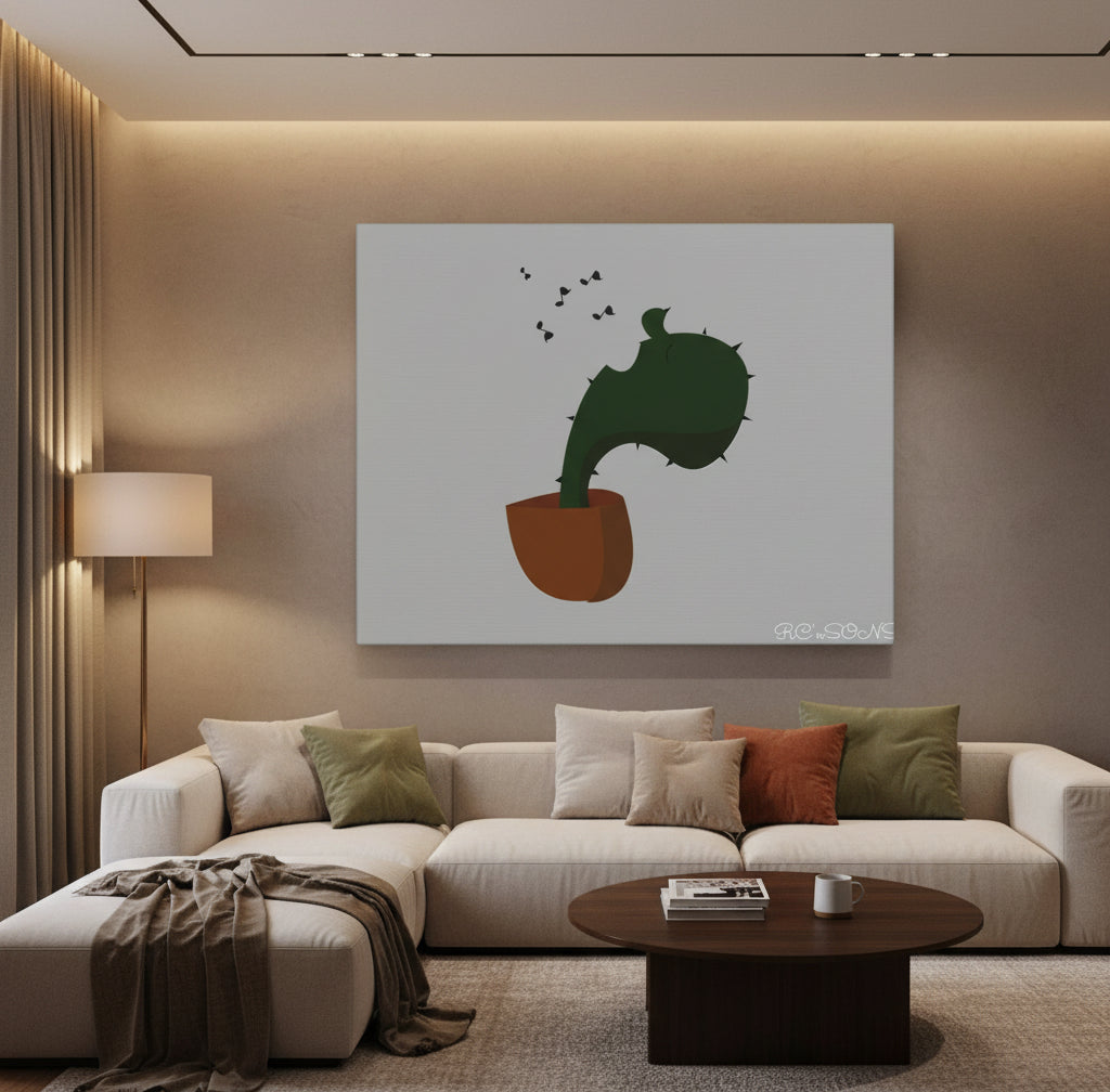 Cactus Design Wall Decor Printify