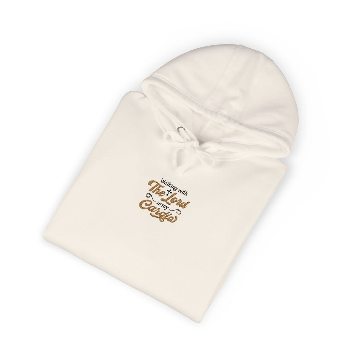 Religious Fleece Hoodie - Walking with the Lord Printify