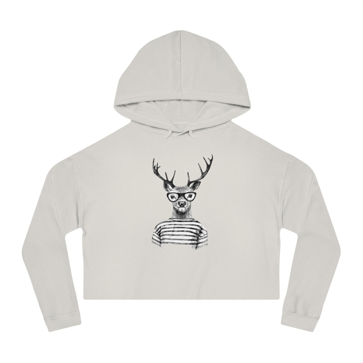 Rain Deer Cropped Hooded Sweatshirt