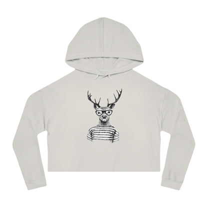 Rain Deer Cropped Hooded Sweatshirt