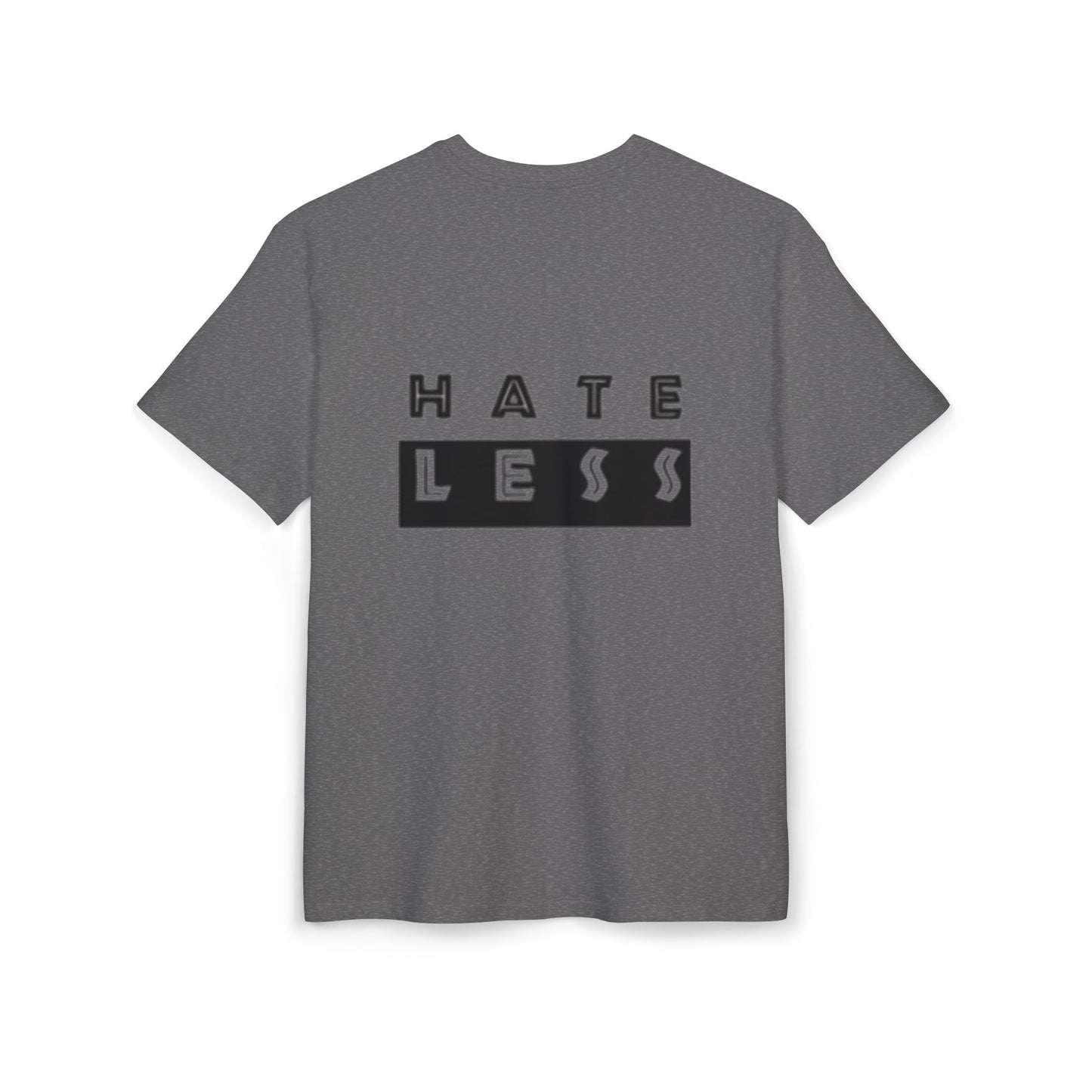 Hate Less Unisex Heavy Oversize Tee - Casual Statement Shirt for Positive Vibes