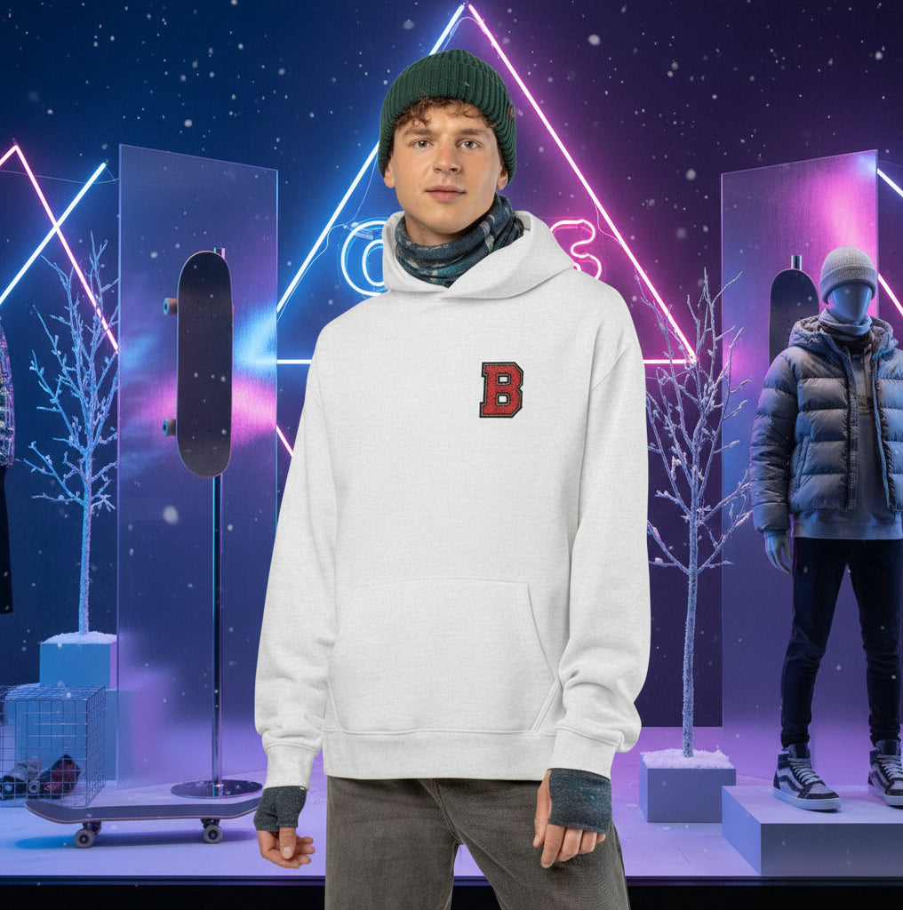 B Relaxed Hoodie — Cozy Casual Pullover