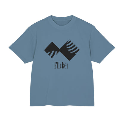 Unisex Urban Heavy Tee - Modern Graphic Design "Flicker" for Streetwear Enthusiasts