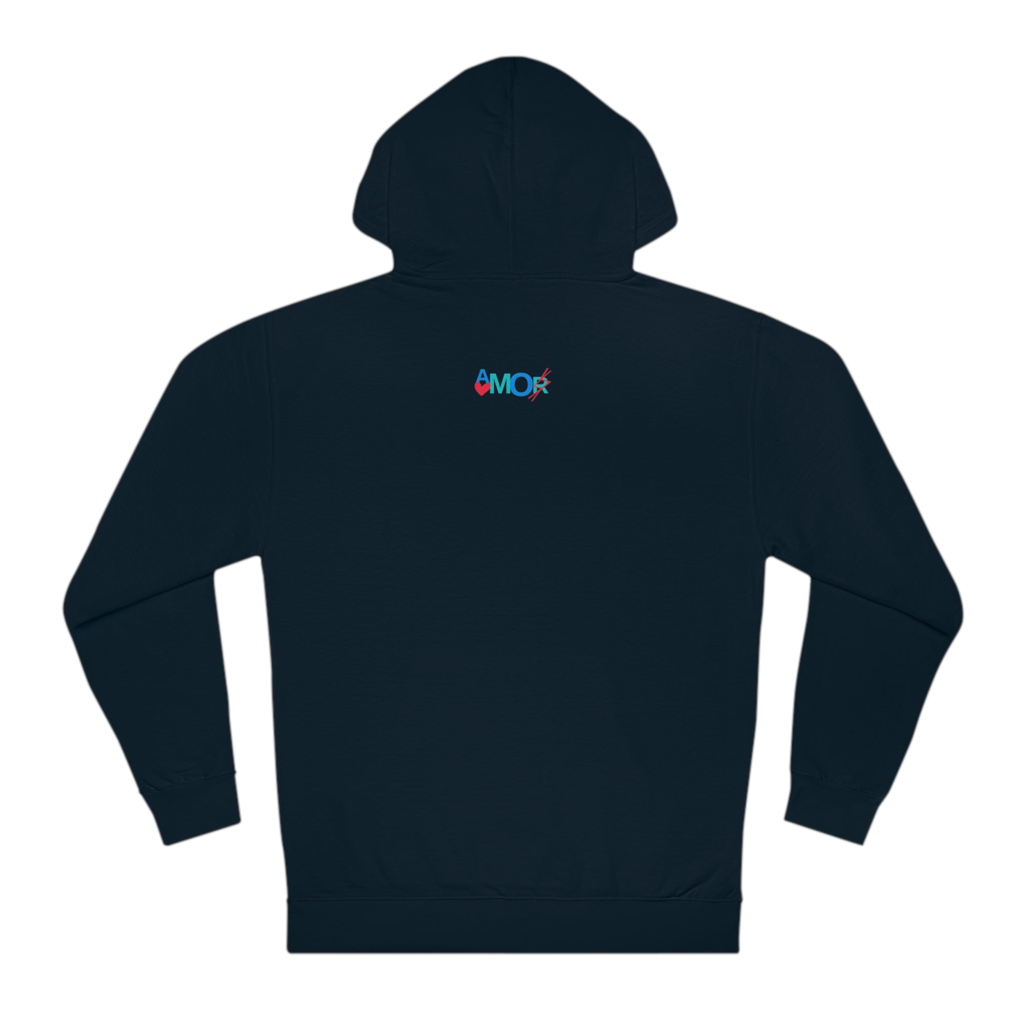 AMORX Unisex Hooded Sweatshirt - Cool and Edgy Love Typography Design Printify