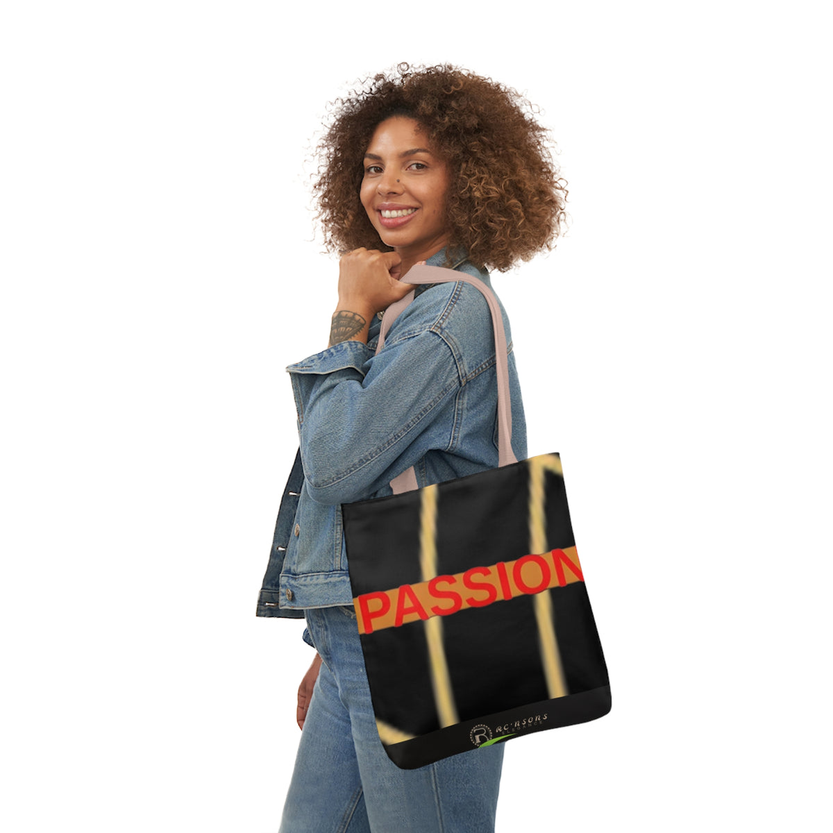 Passion Canvas Tote Bag, 5-Color Straps