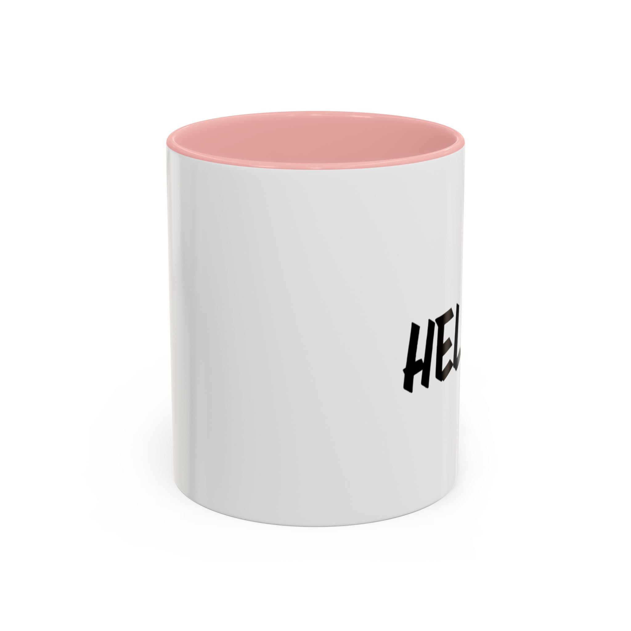 Hello! Accent Coffee Mug - Stylish 11oz & 15oz Black Handle Cup for Coffee Lovers