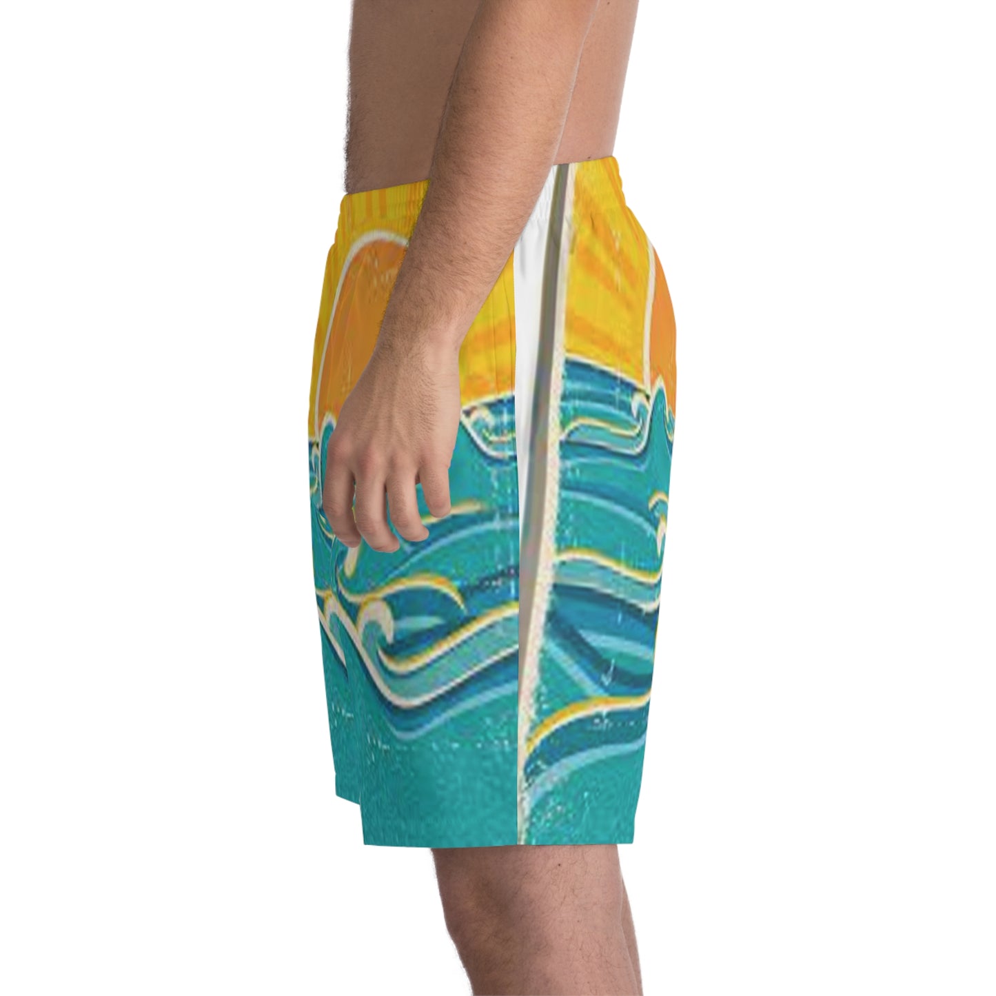 Men's Elastic Beach Shorts (AOP)