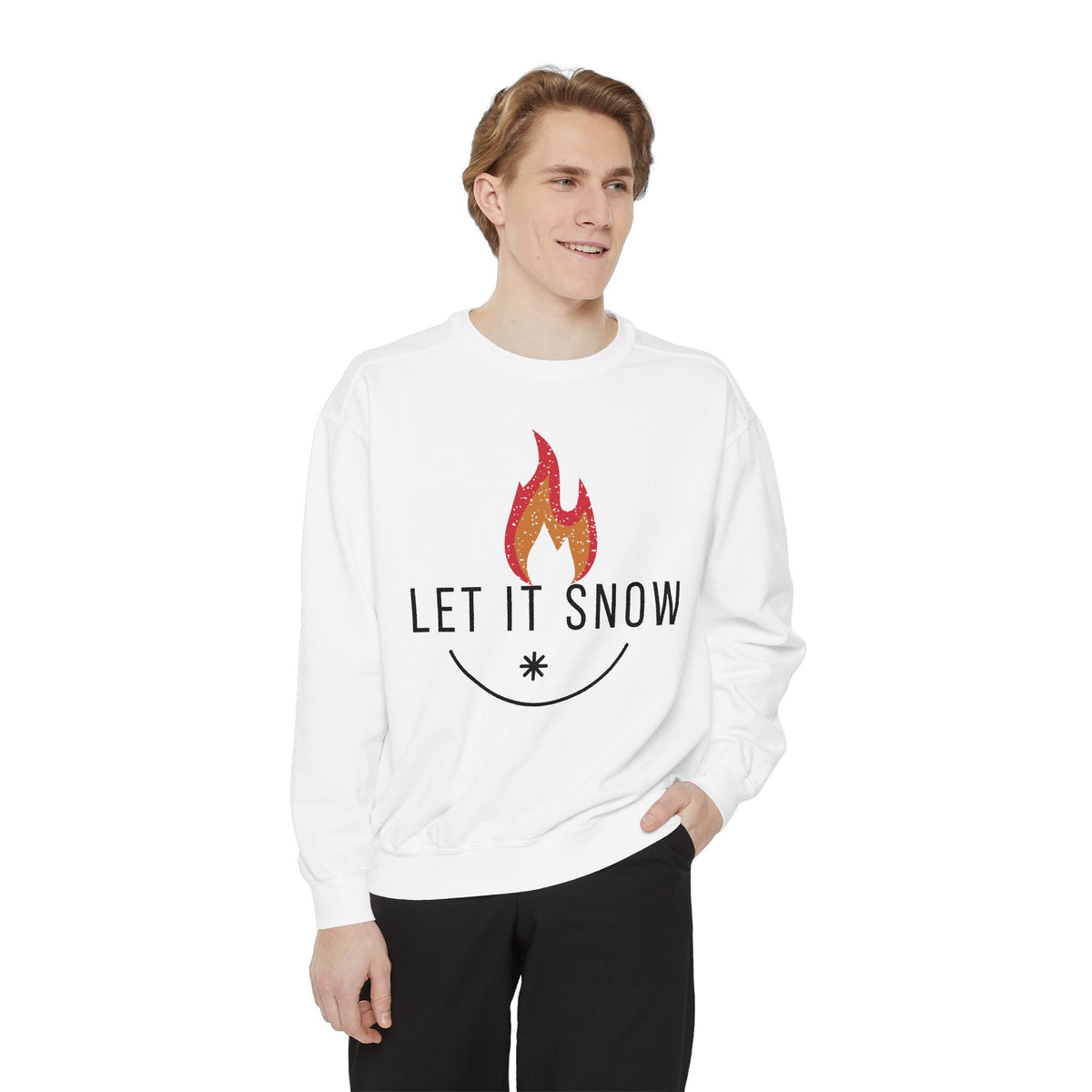 Let It Snow Unisex Garment-Dyed Sweatshirt