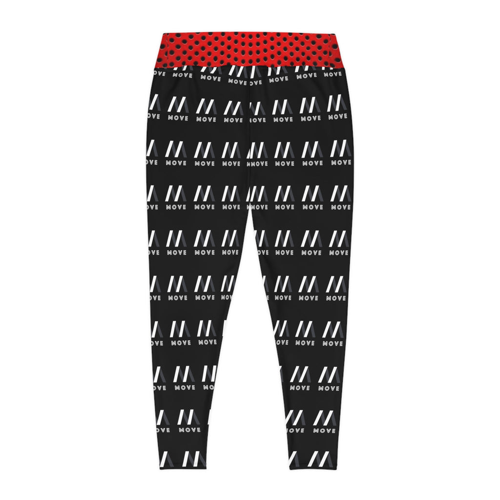 Active Plus Size Leggings - Move Your Body, Comfortable Fitness Wear, Workout Gear, Casual Athleisure, Gift for Her Printify