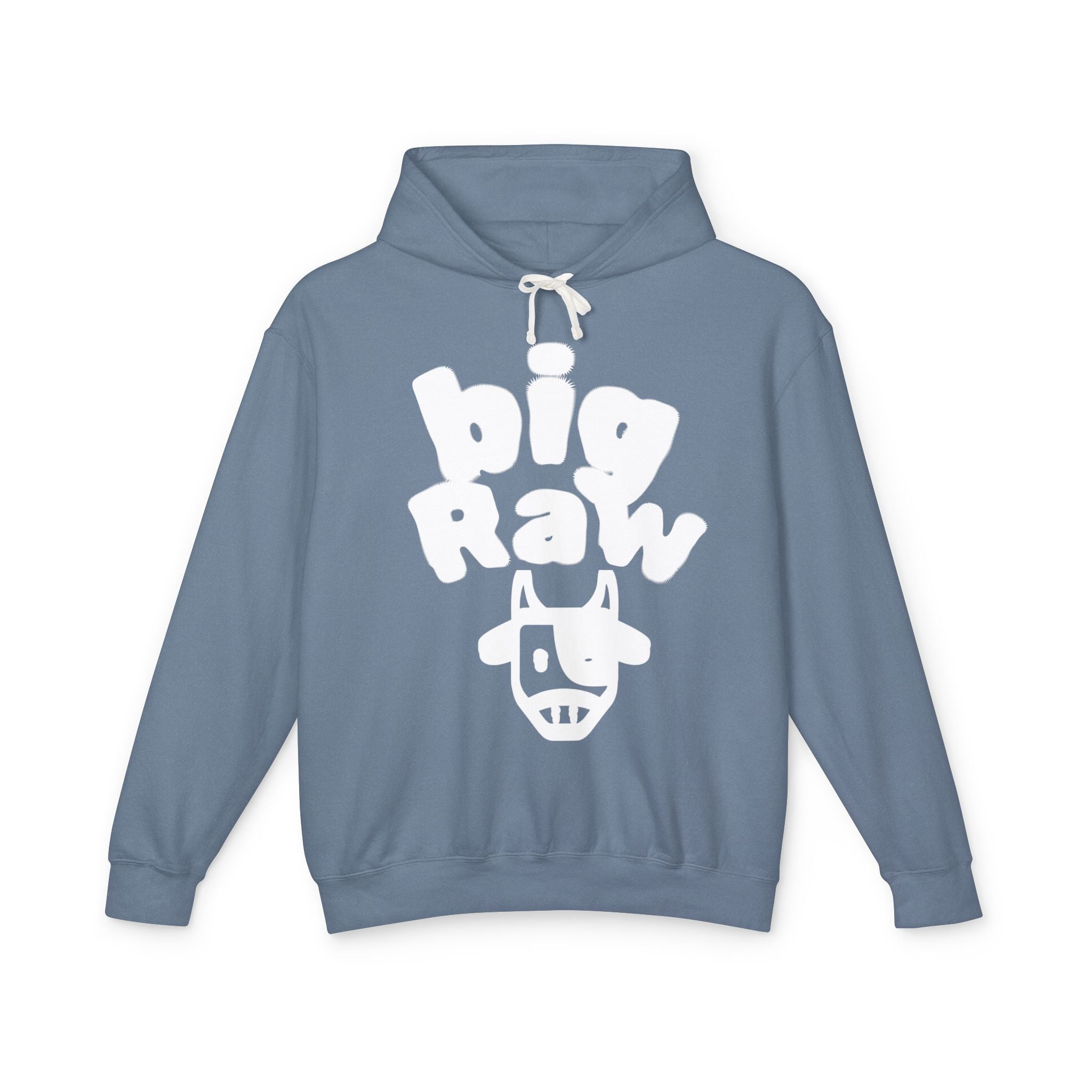 Big Raw Unisex Lightweight Hooded Sweatshirt - Cozy Casual Wear, Perfect for Everyday Use, Gift for Friends, Trendy Hoodie Printify
