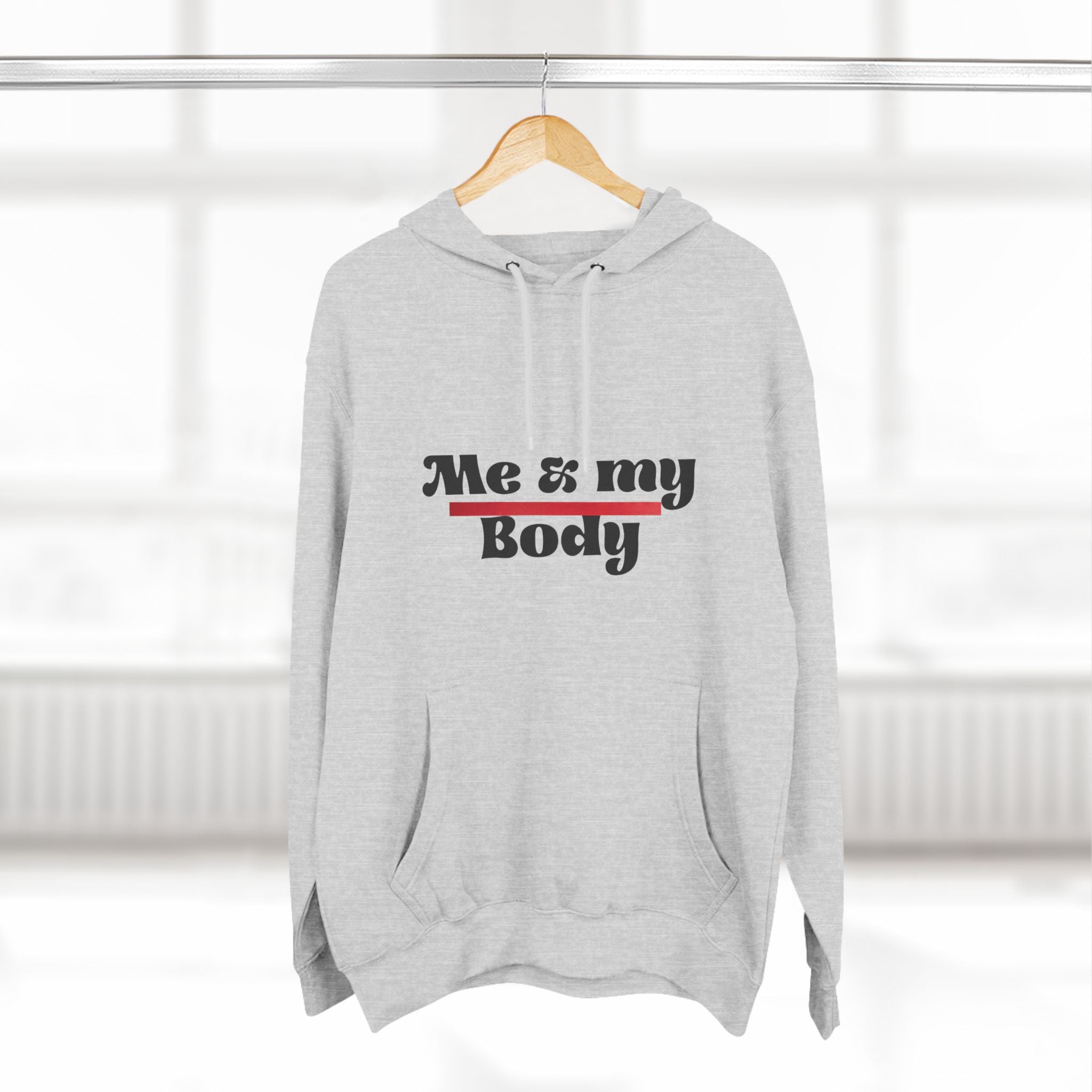 Three-Panel Fleece Me & My Body Hoodie