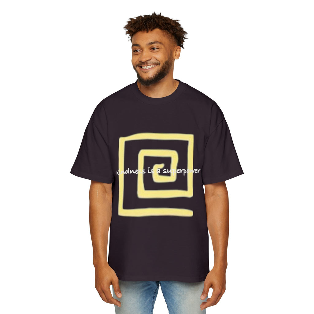 Oversized Tee - Kindness is a Super Power Graphic Design Shirt for Men Printify