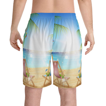 Men's Elastic Beach Shorts (AOP)