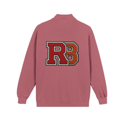 Quarter-Zip Sweatshirt — Retro 'RB' Varsity Logo Pullover Printify
