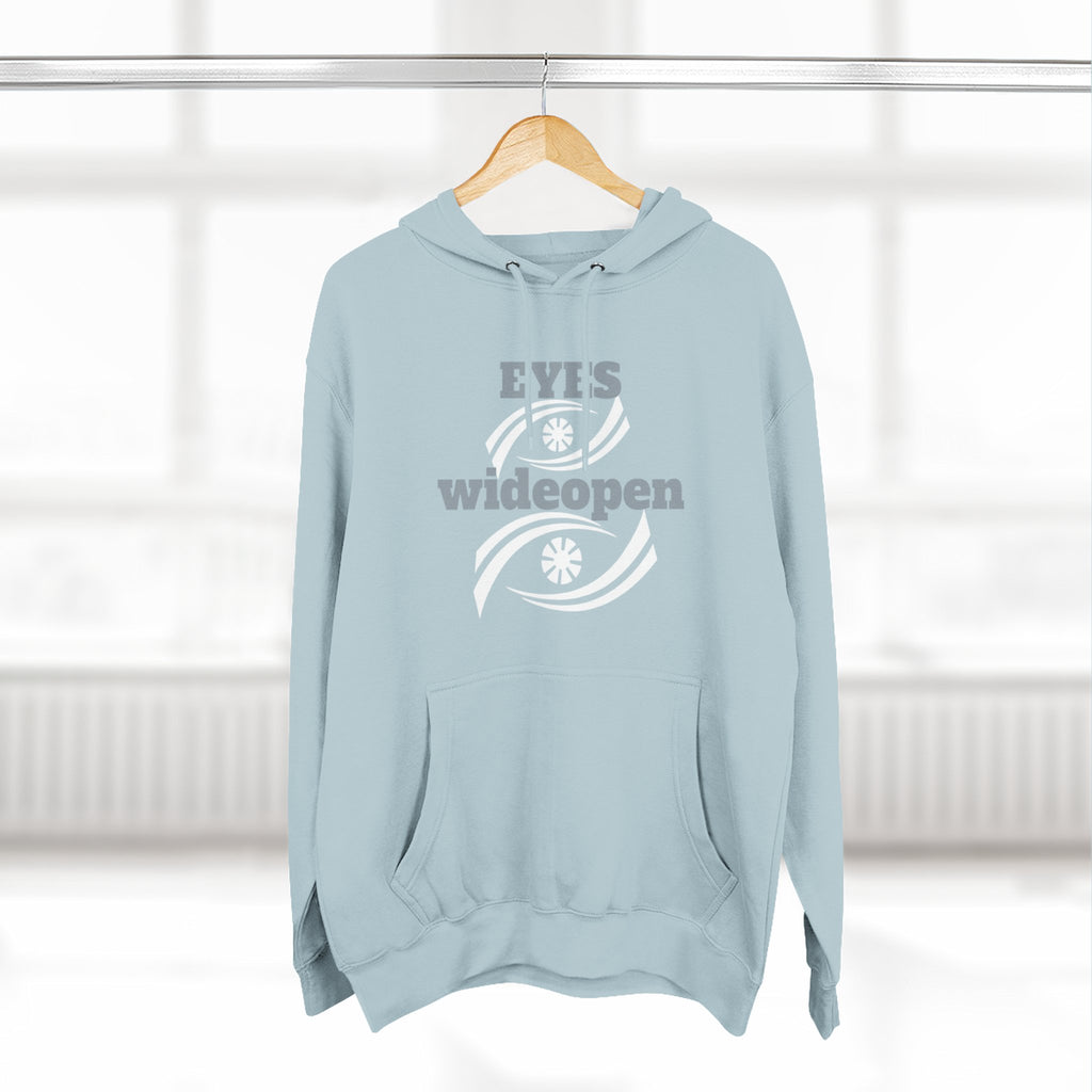 Fleece Hoodie, Cozy Warmth, Casual Style, Perfect for All Seasons, Gift for Friends, EYES wideopen Design