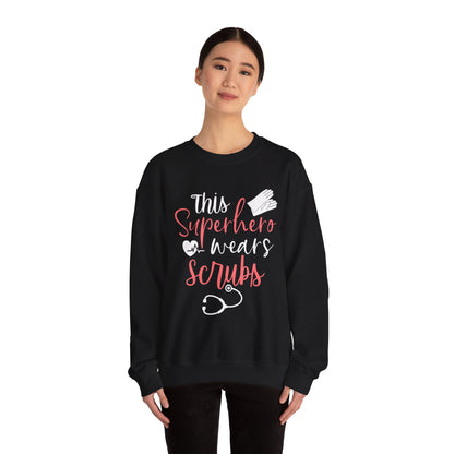 son super-héros porte des gommages Sweat-shirt unisexe 