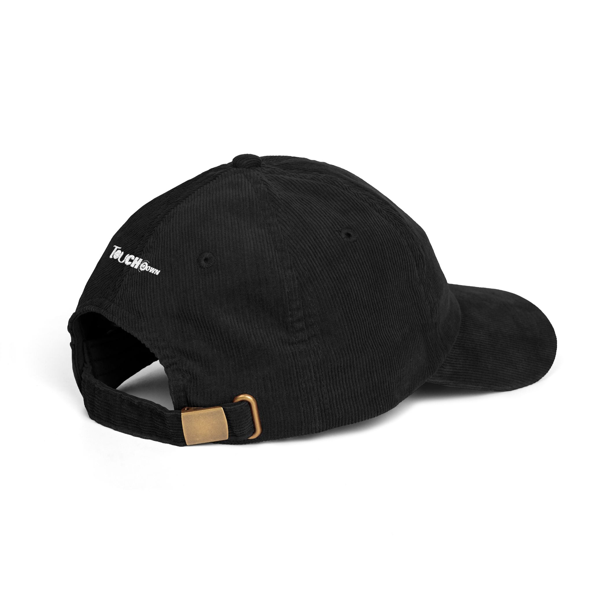 Touchdown Corduroy Cap, Embroidered Sports Hat, Casual Look, Gift for Sports Lovers, Year-round Accessory, Unisex Style