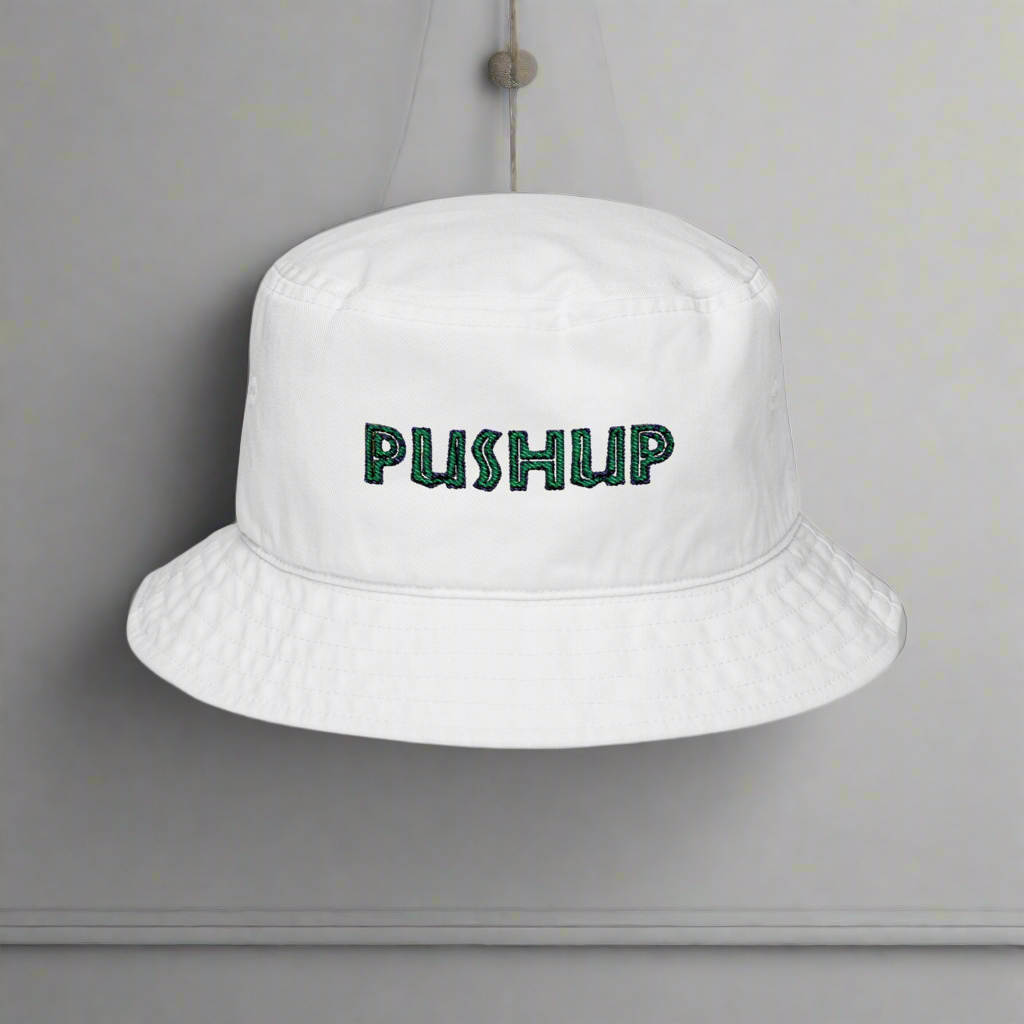 Embroidered Pushup Bucket Hat - Trendy Fitness Fashion
