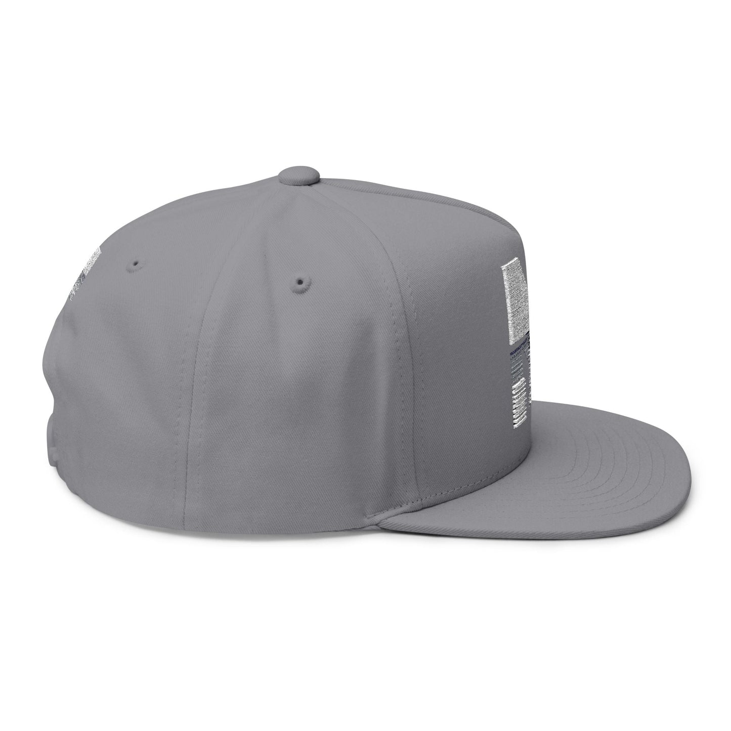 Stylish Embroidered Flat Bill Cap, Trend Snapback Printify