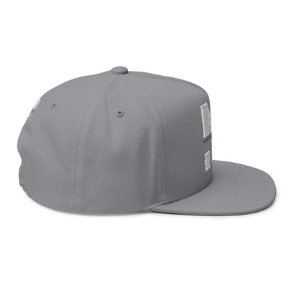 Stylish Embroidered Flat Bill Cap, Trend Snapback Printify