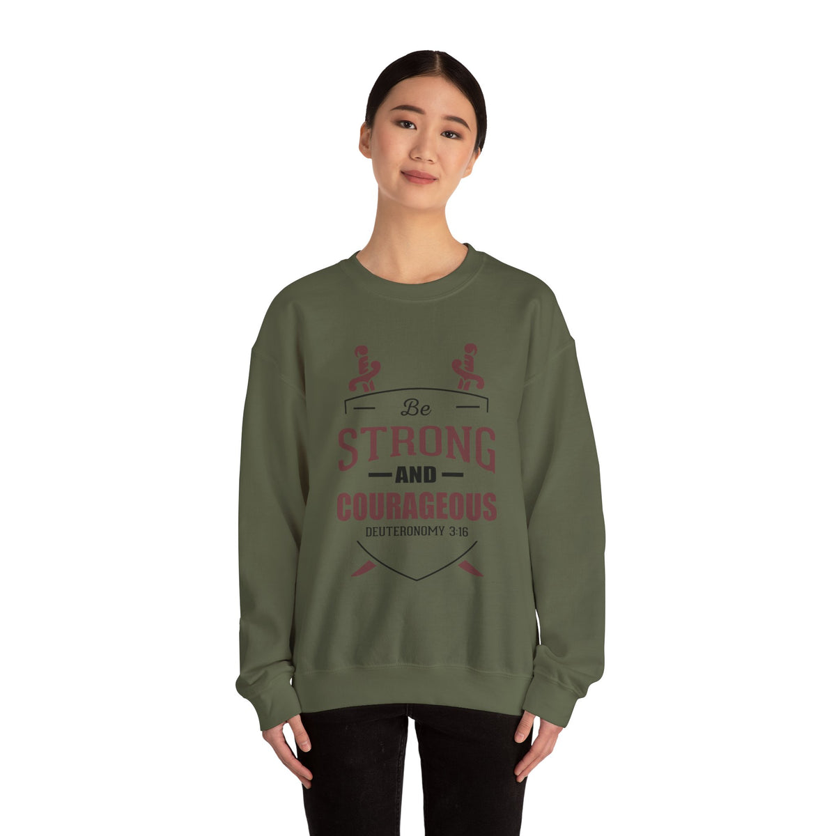 Soyez fort et courageux Sweat-shirt unisexe 