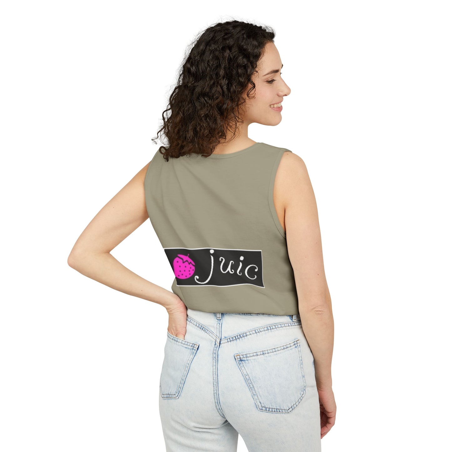 Juice-Themed Unisex Tank Top, Perfect for Summer Outings, Pool Parties, and Fruit Lovers